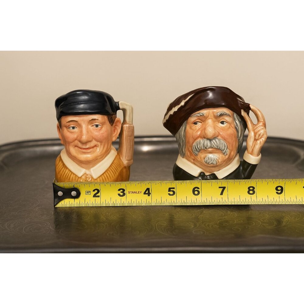 Vintage Royal Doulton Toby Jugs Pair – Sancho Panza & The Golfer – English Chara